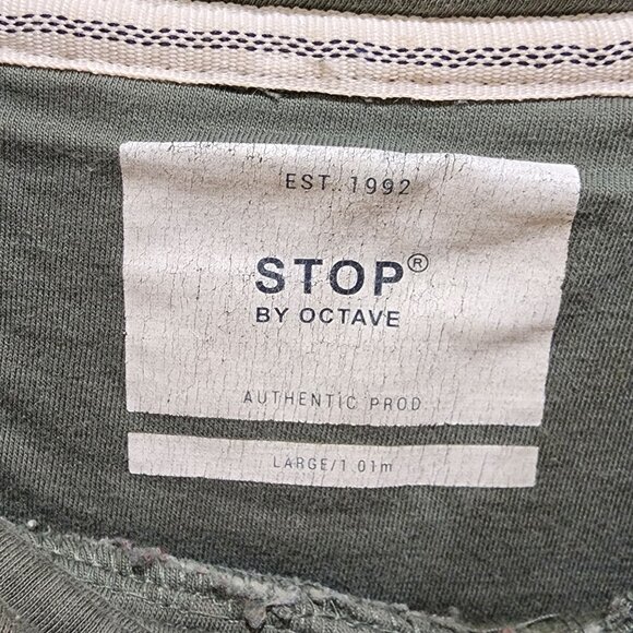 STOP by Octave Women's Camouflage Graphic Hoodie Size L Green 100% Cotton - Picture 6 of 12